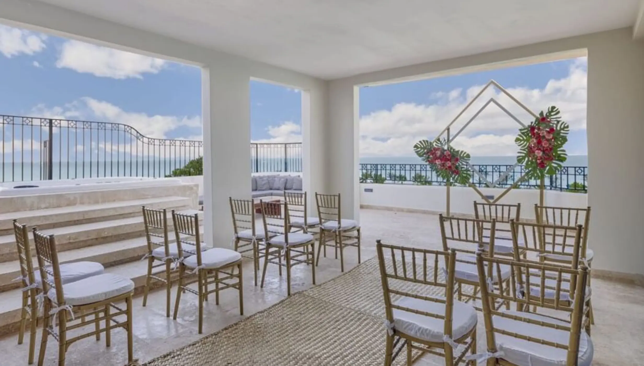 presidential suite terrace venue at Fiesta Americana Condesa Cancun