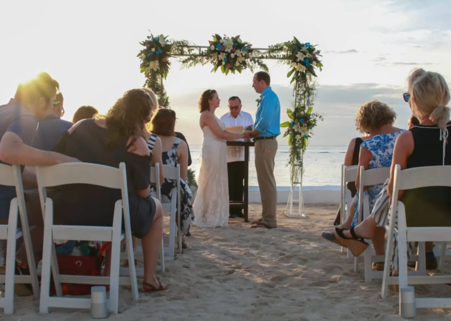 Beachfront wedding ceremony at Fiesta Americana Cozumel