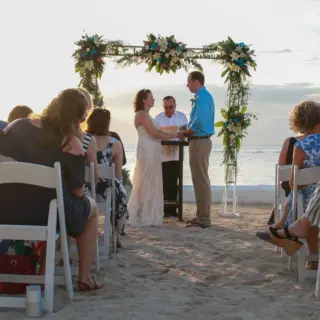 Beachfront wedding ceremony at Fiesta Americana Cozumel