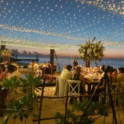 beach reception setup at fiesta americana cozumel