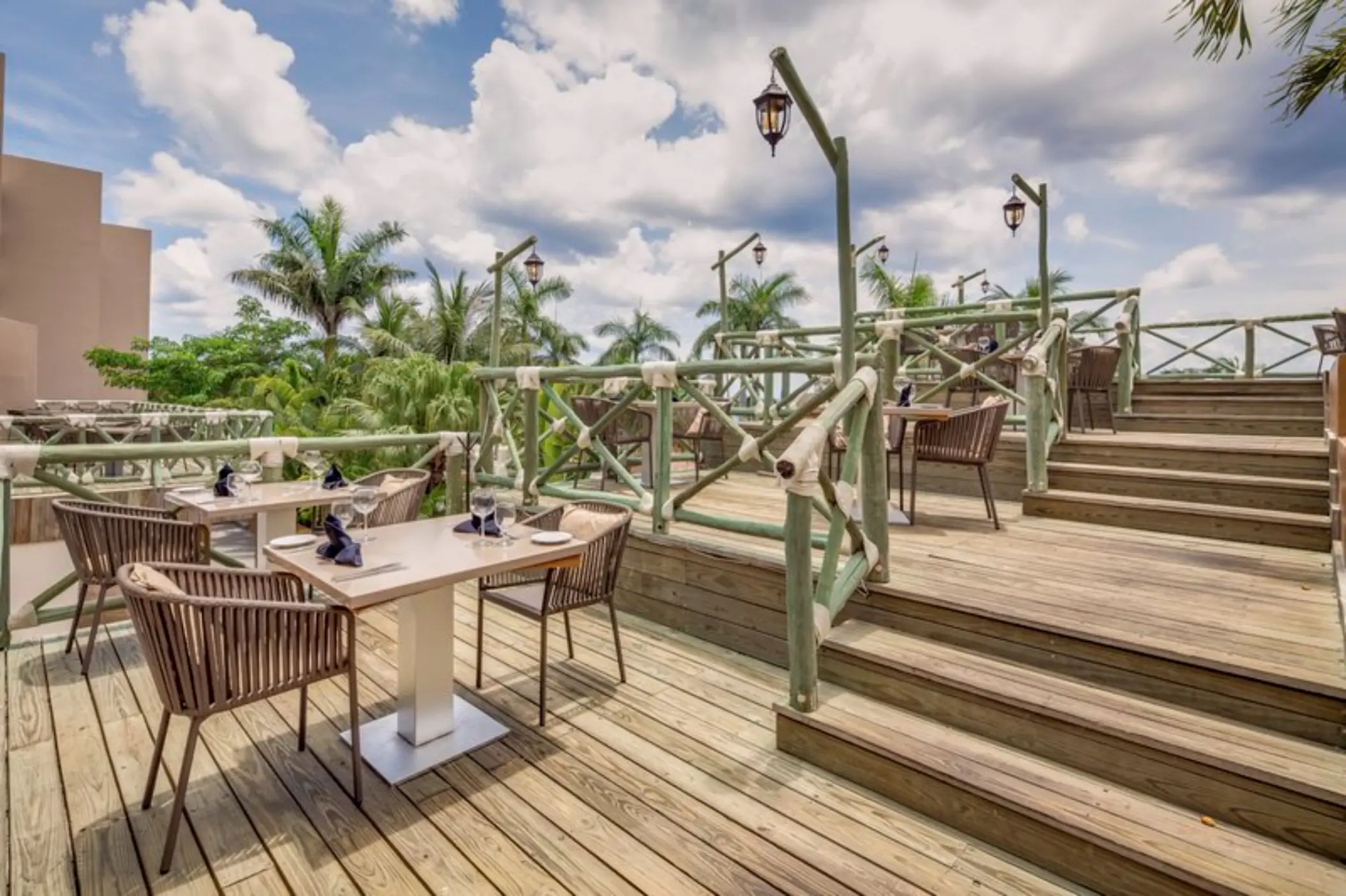 Rosato terrace outdoor dining area at Fiesta Americana Cozumel, Cozumel