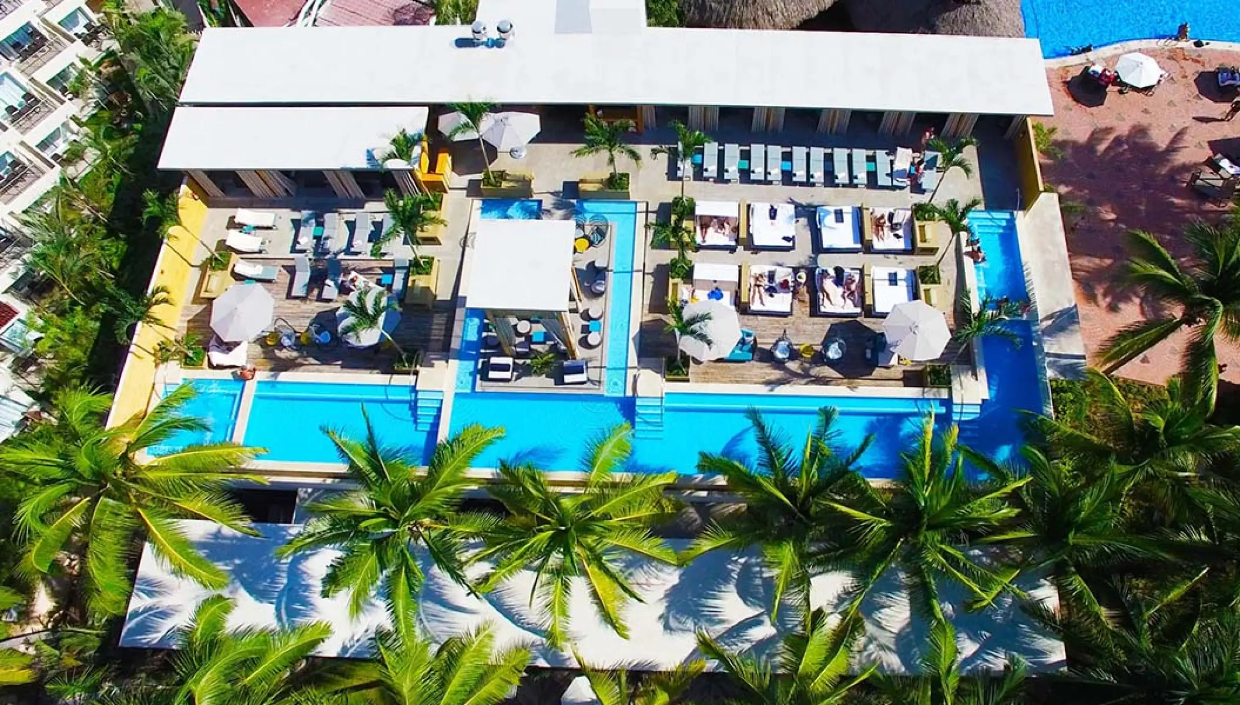 Fiesta Americana Vallarta Sonne Club drone overview.