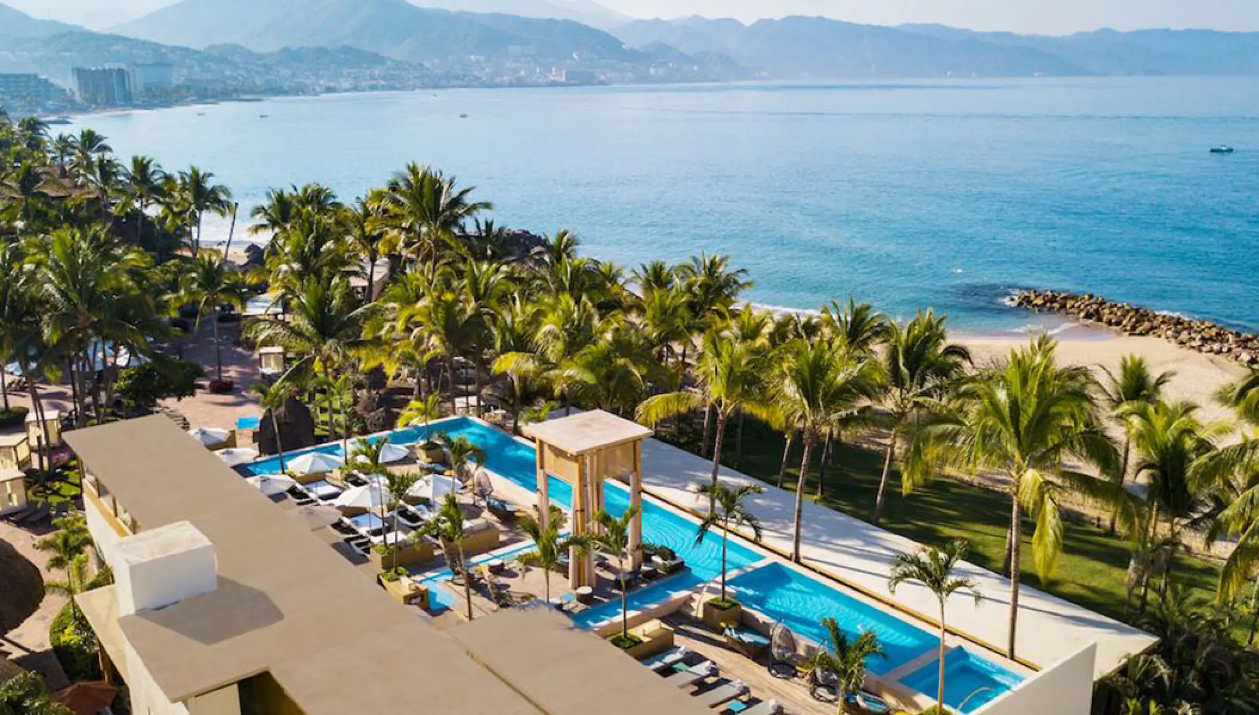 Fiesta Americana Vallarta Sonne Club aerial overview.