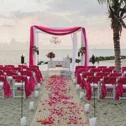 Beach ceremony setup at Fiesta Americana Vallarta.