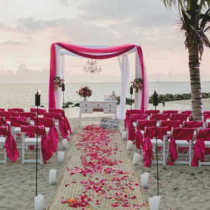 Beach ceremony setup at Fiesta Americana Vallarta.