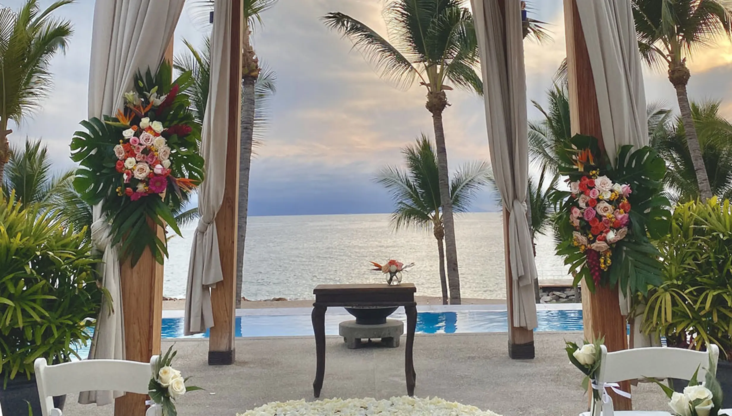 Fiesta Americana Vallarta Sonne Club wedding setup.