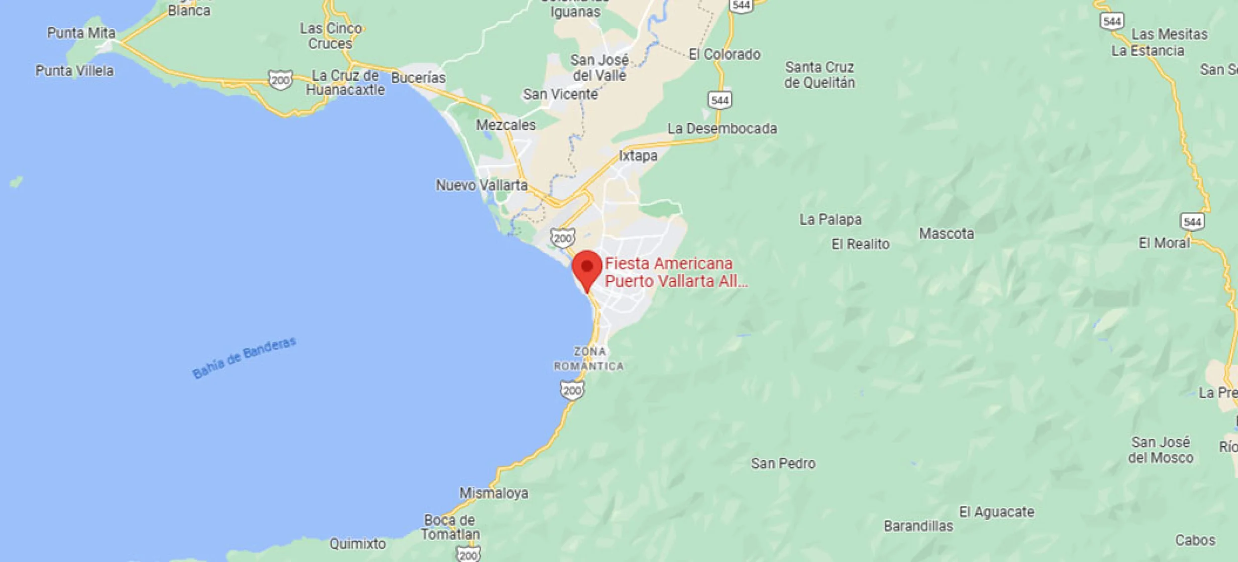 Fiesta Americana Vallarta location on the map.