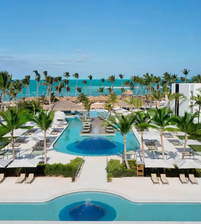 Main pool and guest accommodations at Finest Punta Cana, Punta Cana