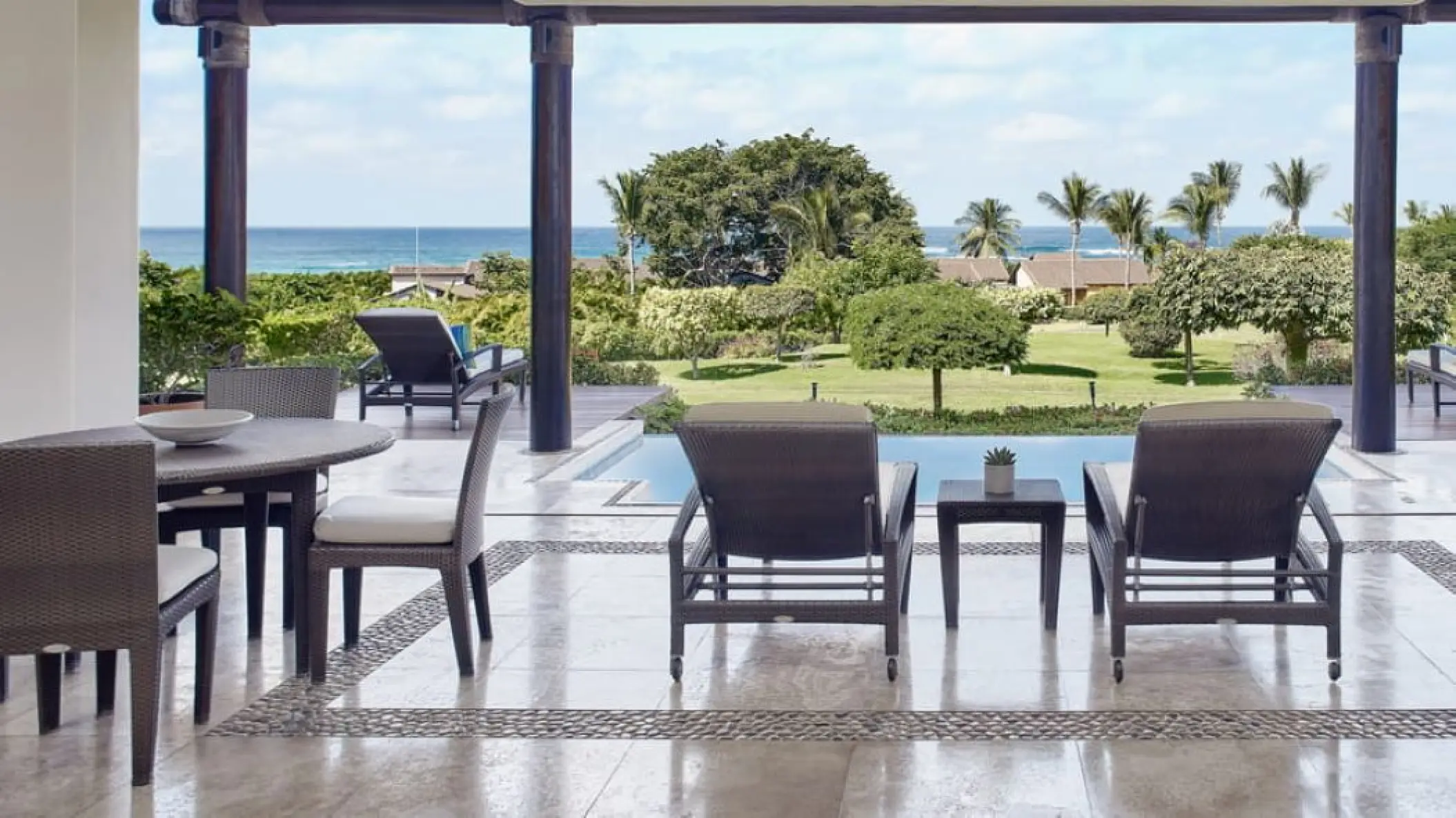 Private terrace with plunge pool and ocean views at Four Seasons Punta Mita