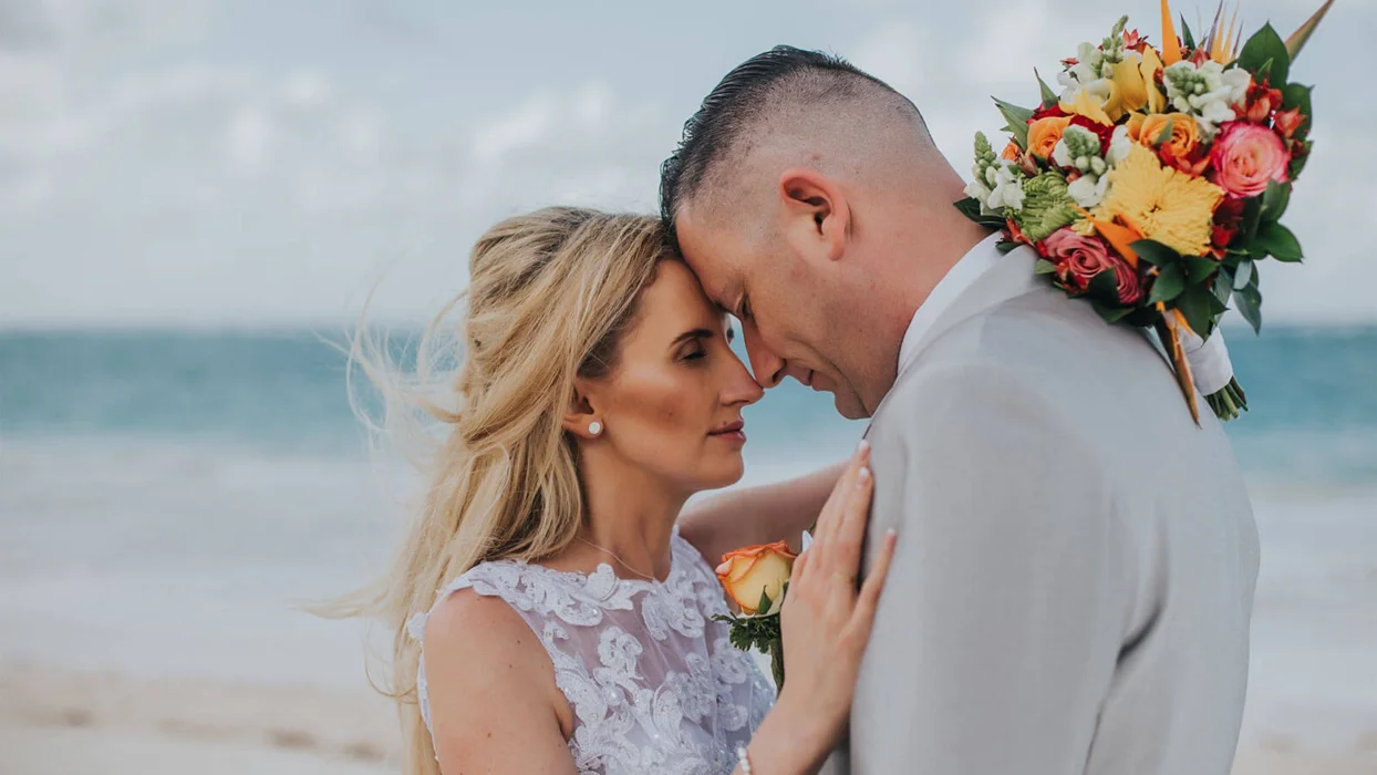 Bride and groom at Grand Bavaro Princess