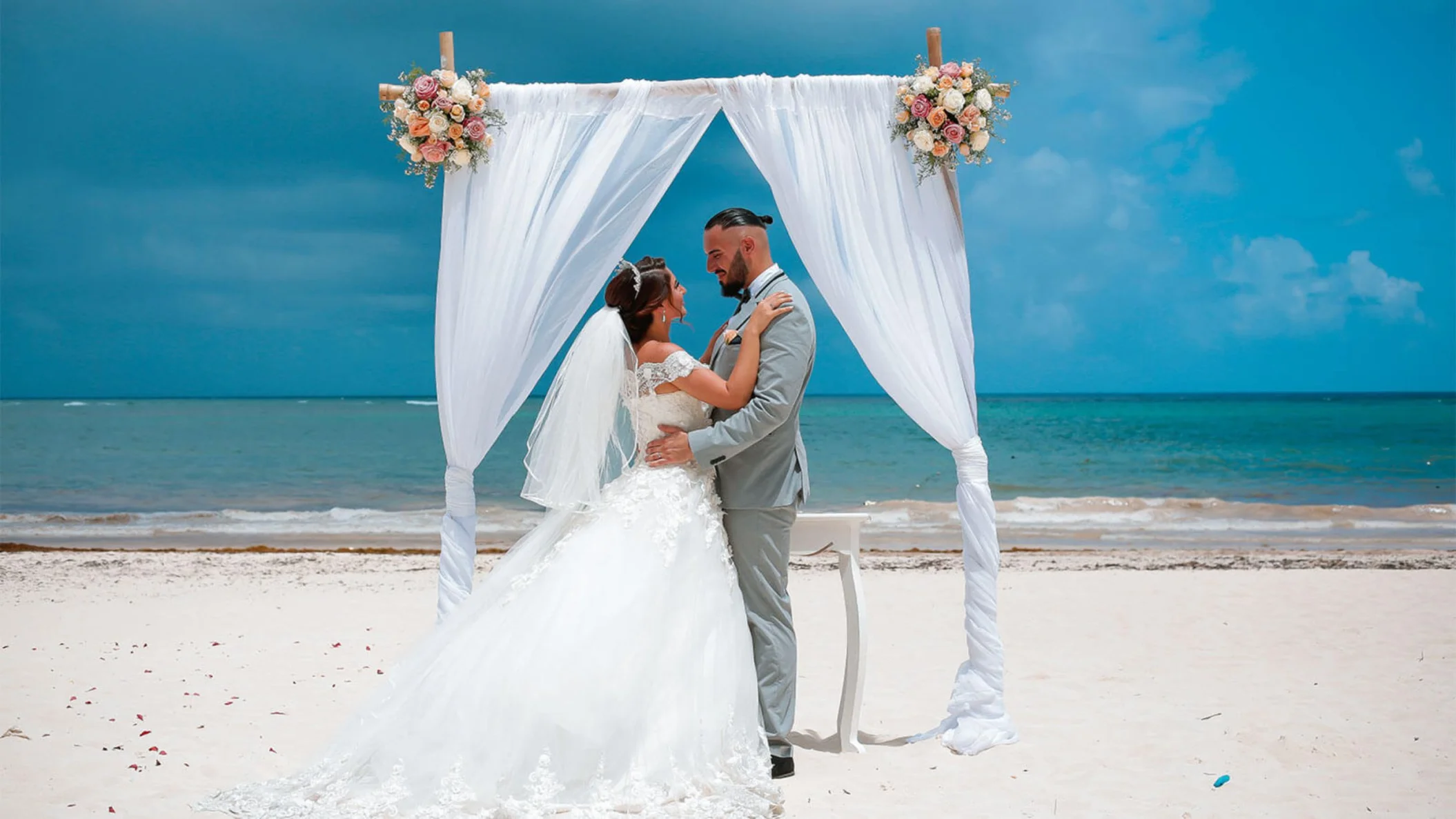 bride and groom at Grand Bavaro Princess