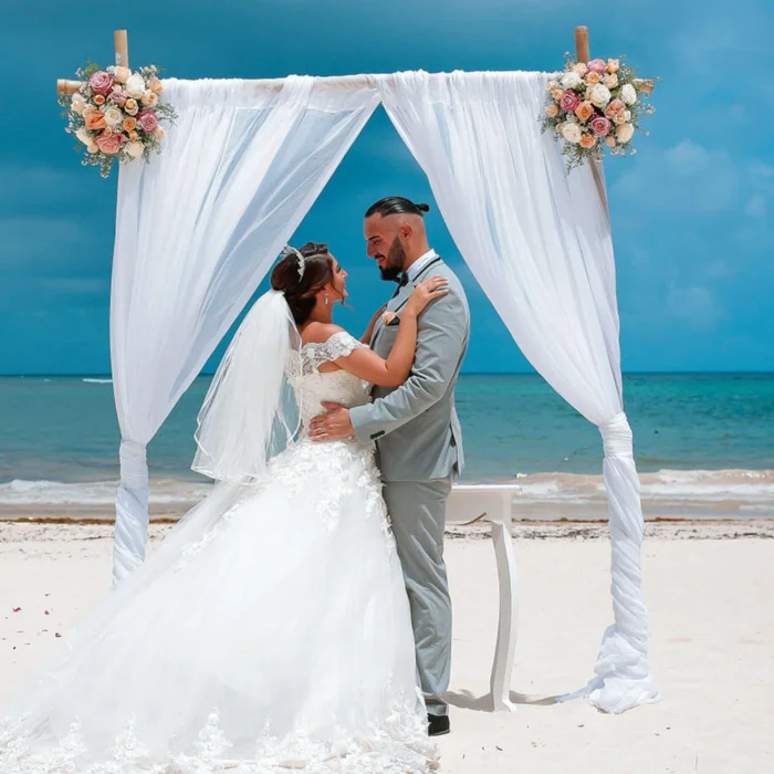 bride and groom at Grand Bavaro Princess