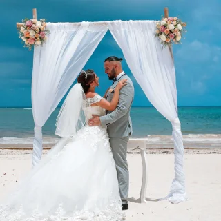 bride and groom at Grand Bavaro Princess