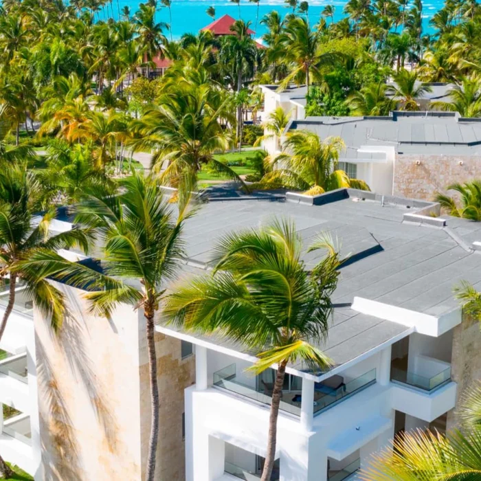 buildings and landscaped gardens at Grand Bavaro Princess