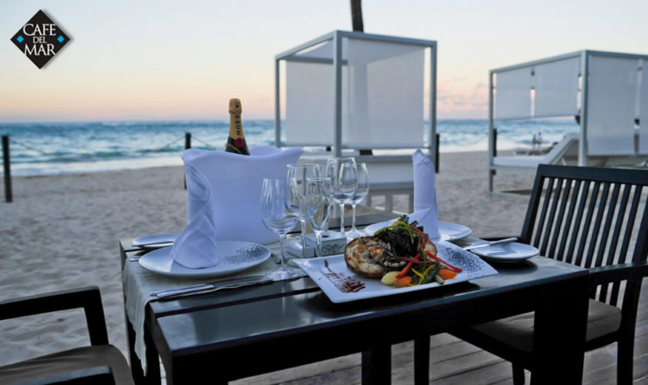 Chill out area at cafe del mar at Grand Bavaro Princess