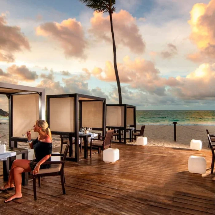 Chill out area at cafe del mar at Grand Bavaro Princess