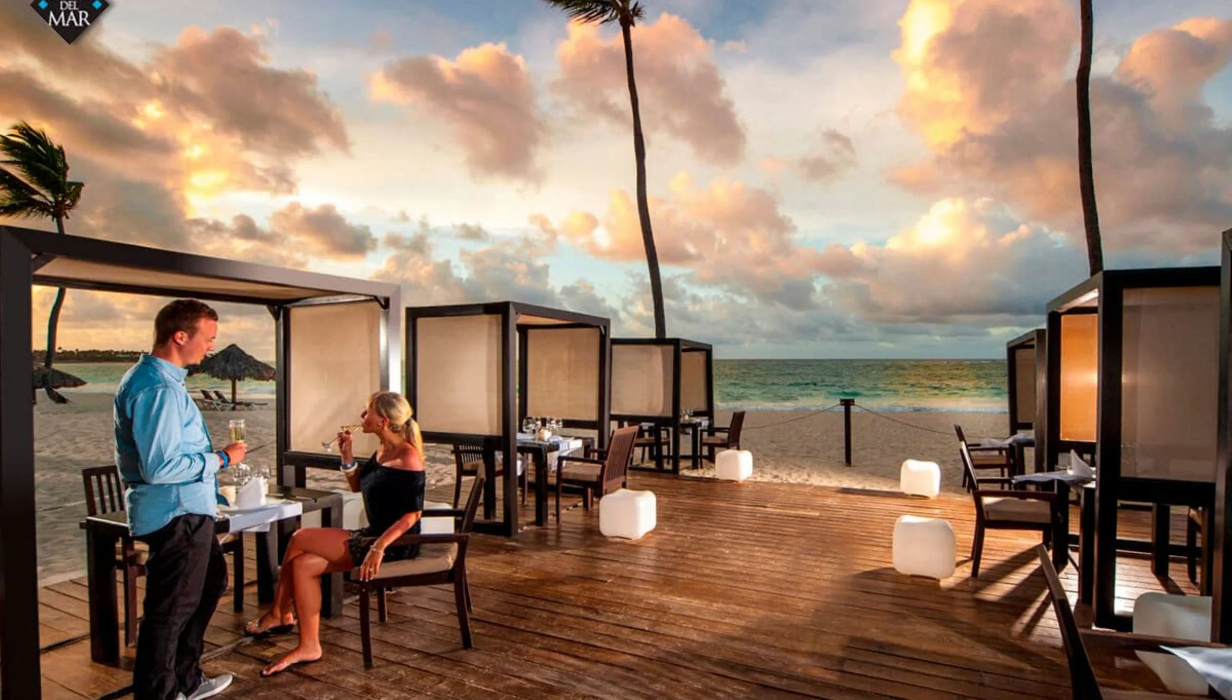 Chill out area at cafe del mar at Grand Bavaro Princess