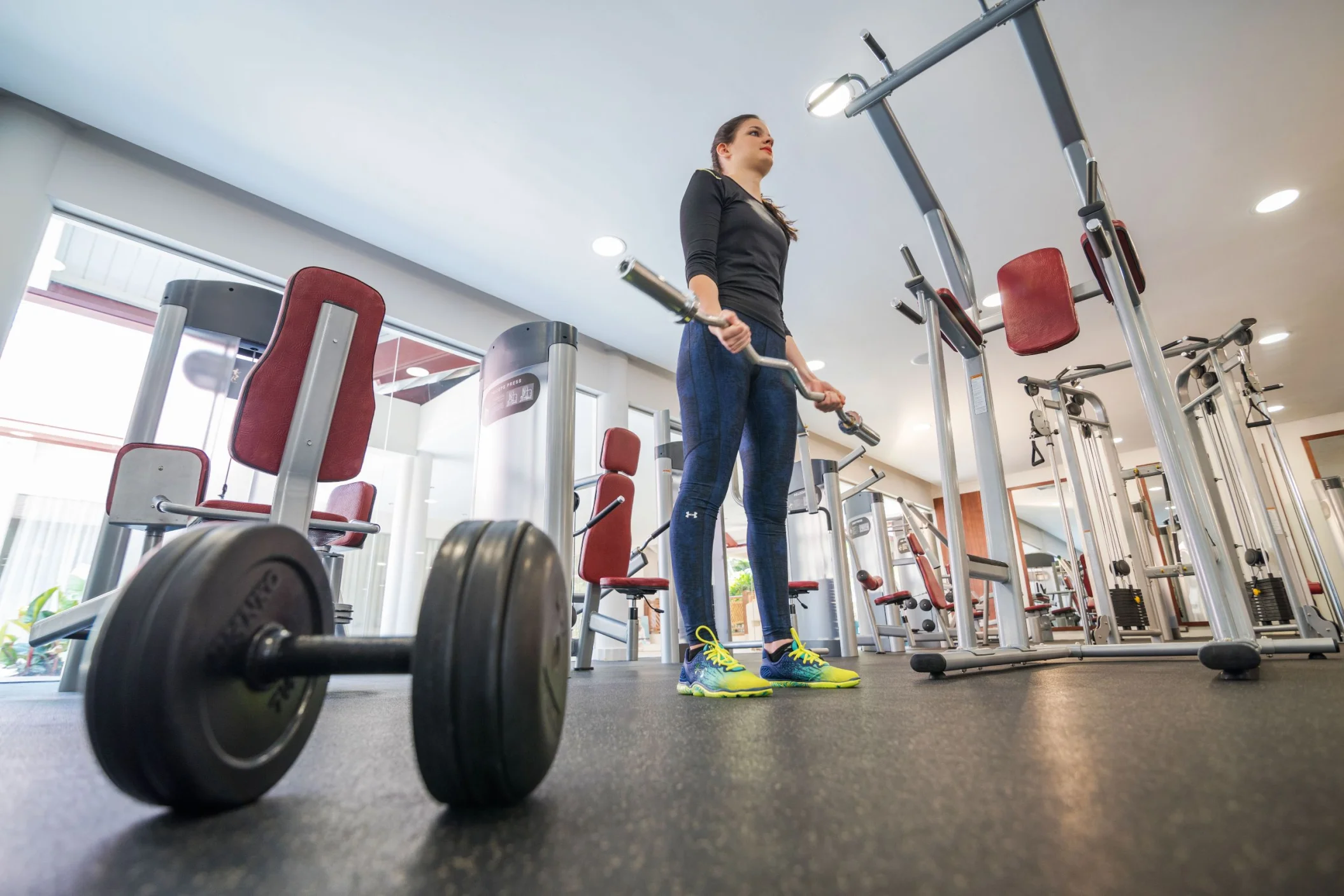 woman working out at the gym at Grand Bavaro Princess