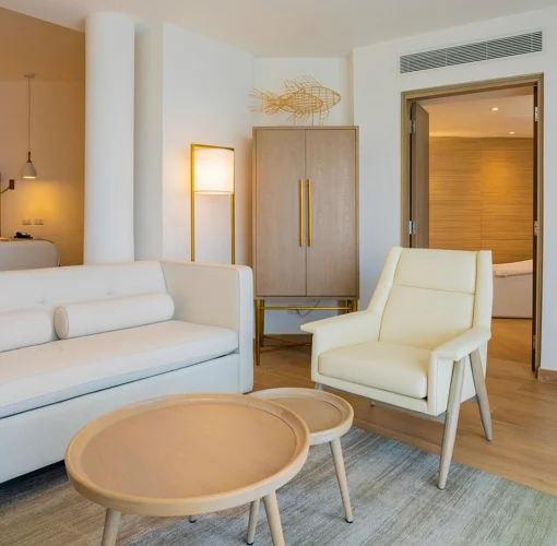 room at Grand Bavaro Princess with separate living space