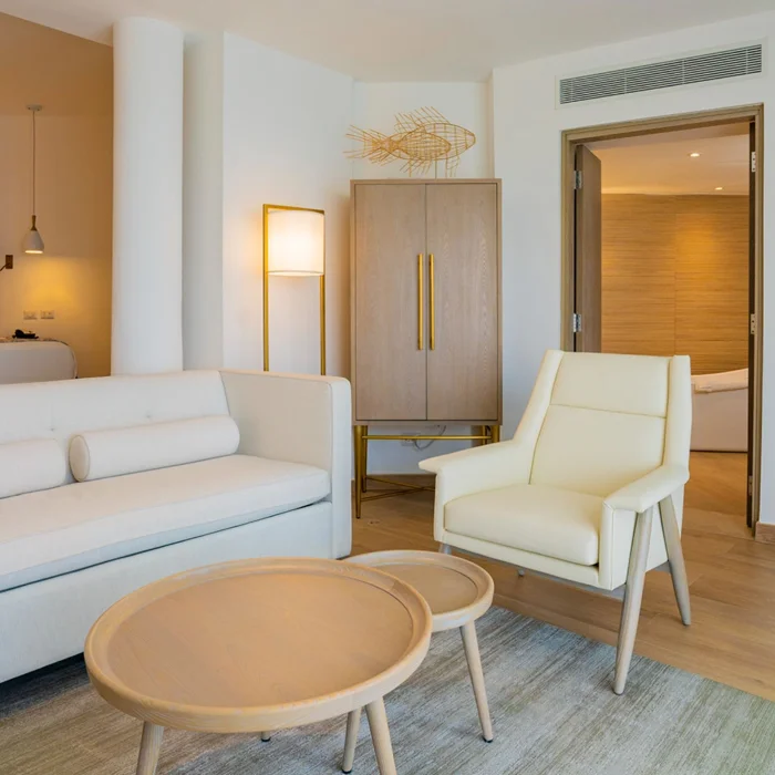 room at Grand Bavaro Princess with separate living space