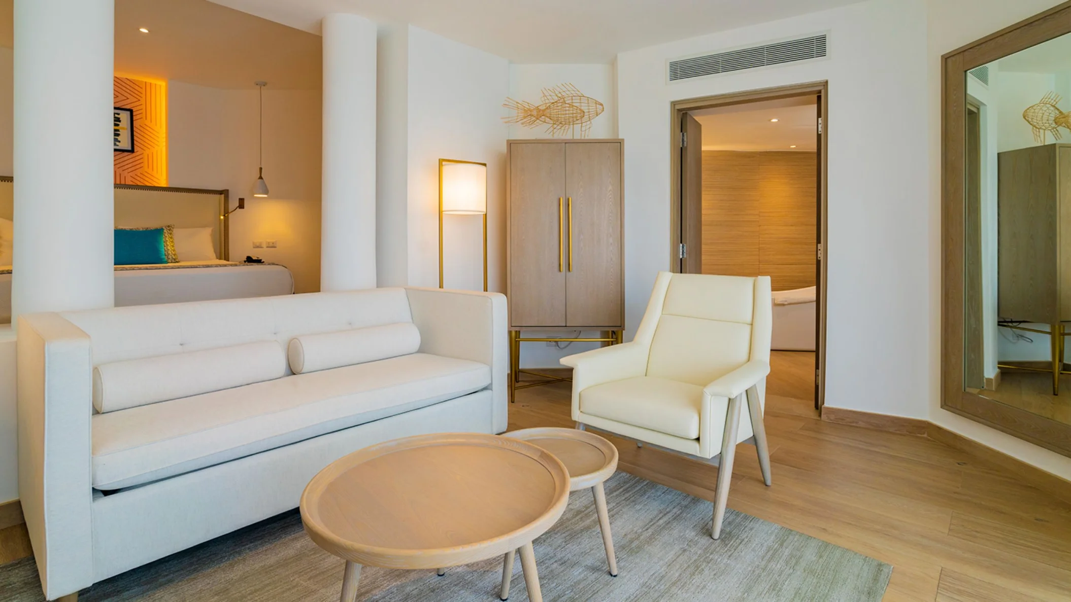 room at Grand Bavaro Princess with separate living space