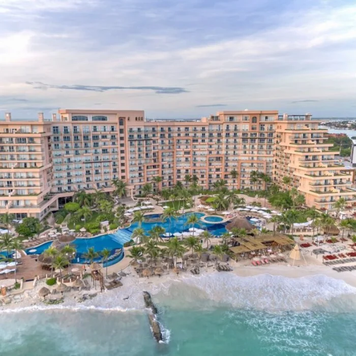 Grand Fiesta Americana Coral Beach Cancun resort aerial view