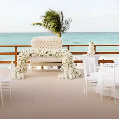 Infinite Club Deck wedding reception at Grand Fiesta Americana Coral Beach, Cancun