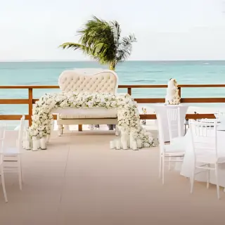 Infinite Club Deck wedding reception at Grand Fiesta Americana Coral Beach, Cancun
