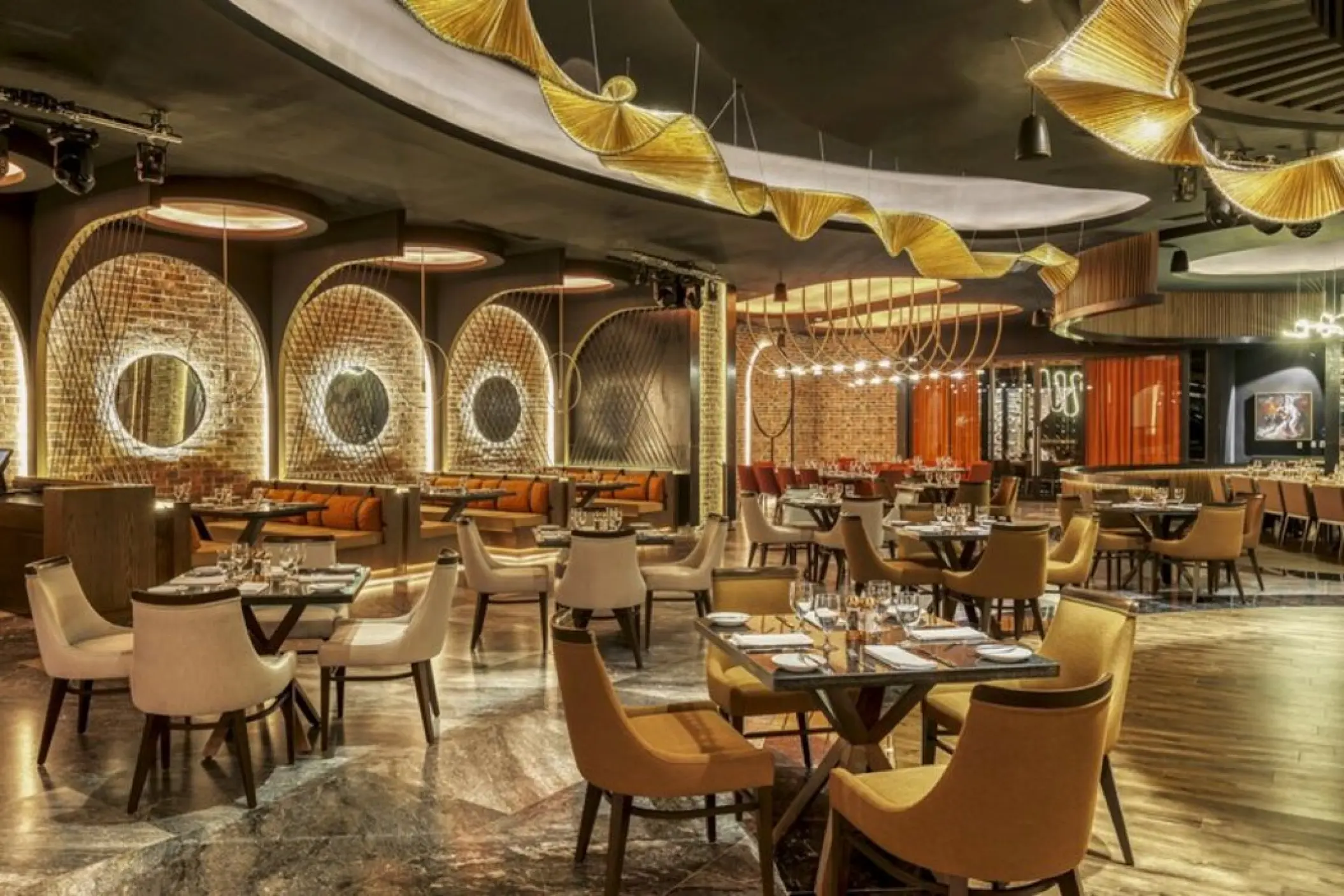Havanna Steak House indoor dining area at Grand Fiesta Americana Coral Beach, Cancun