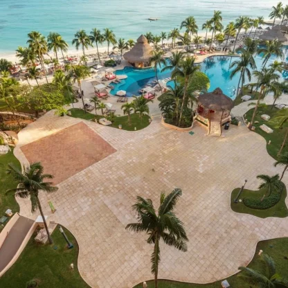 sunset terrace at grand fiesta americana coral cancun