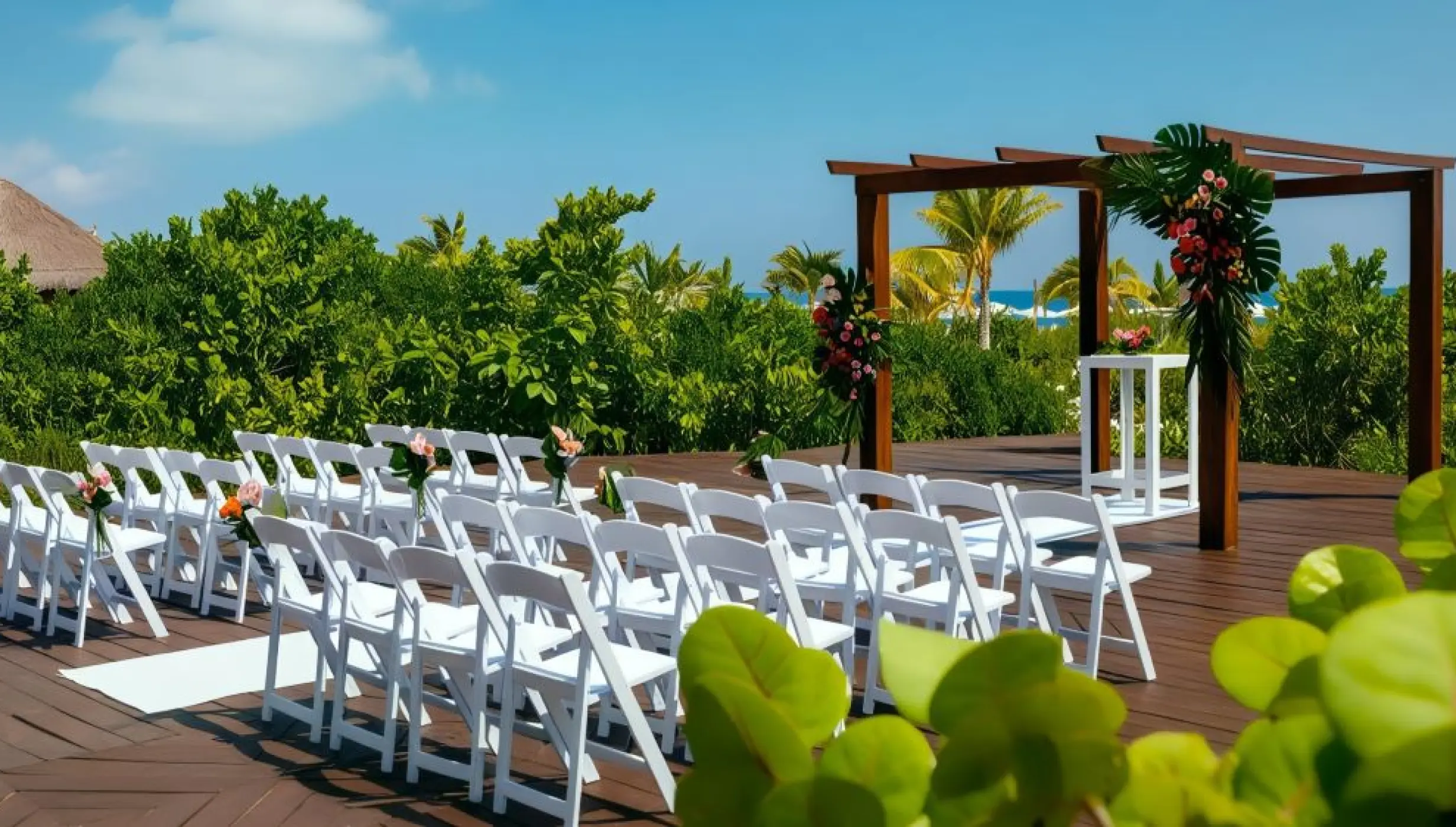 beach deck at grand palladium costa mujeres