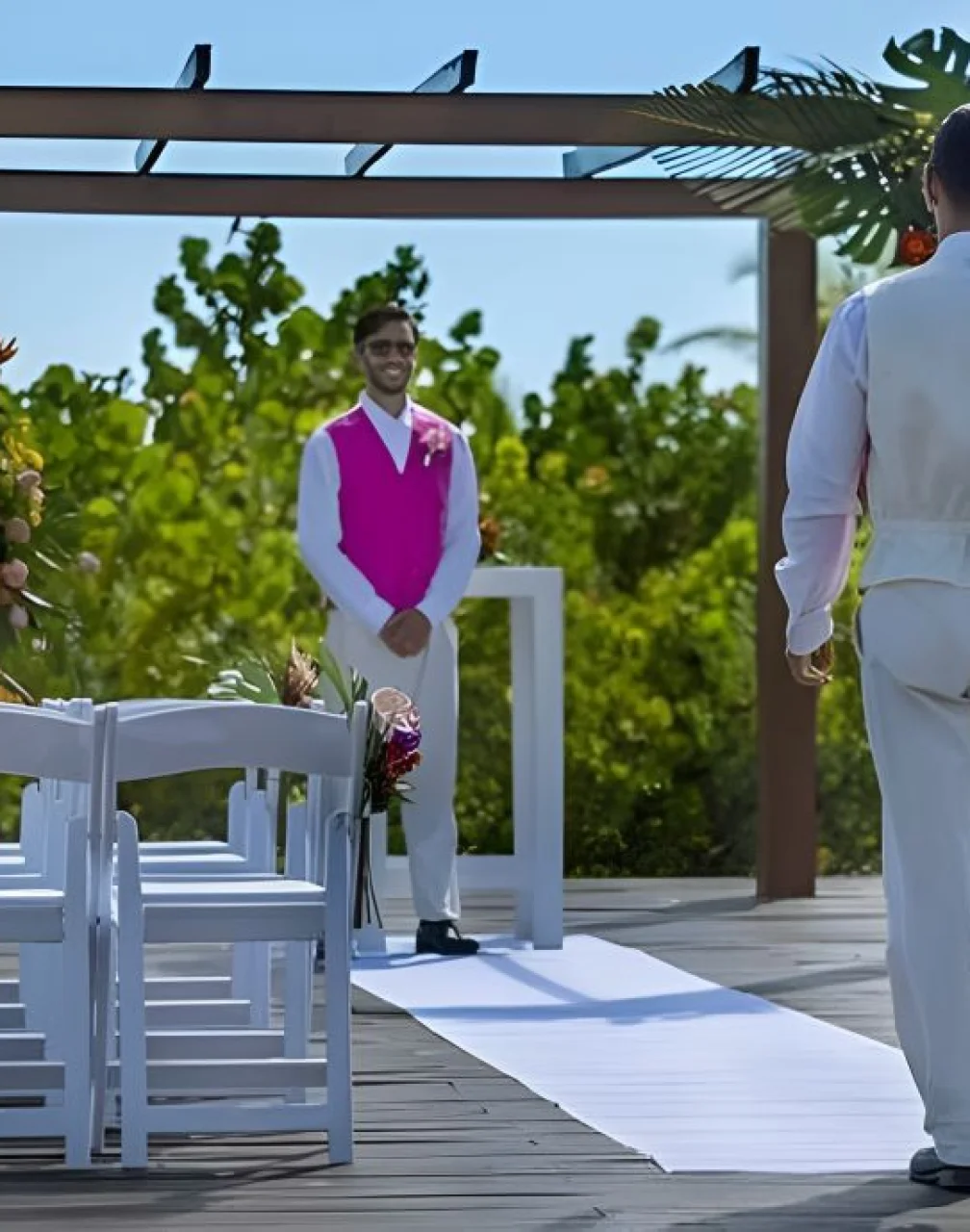 lgbtq couple wedding at grand palladium costa mujeres