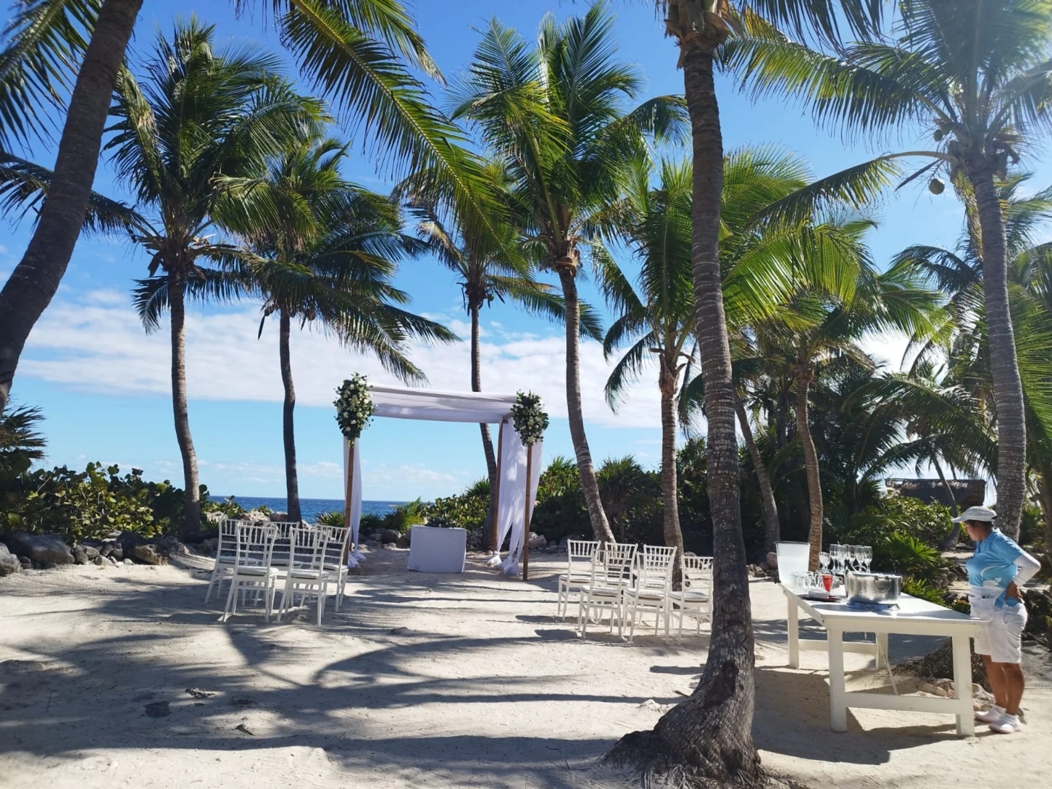 ceremony setup at the viewpoint 29 venue at Grand Sirenis Riviera Maya