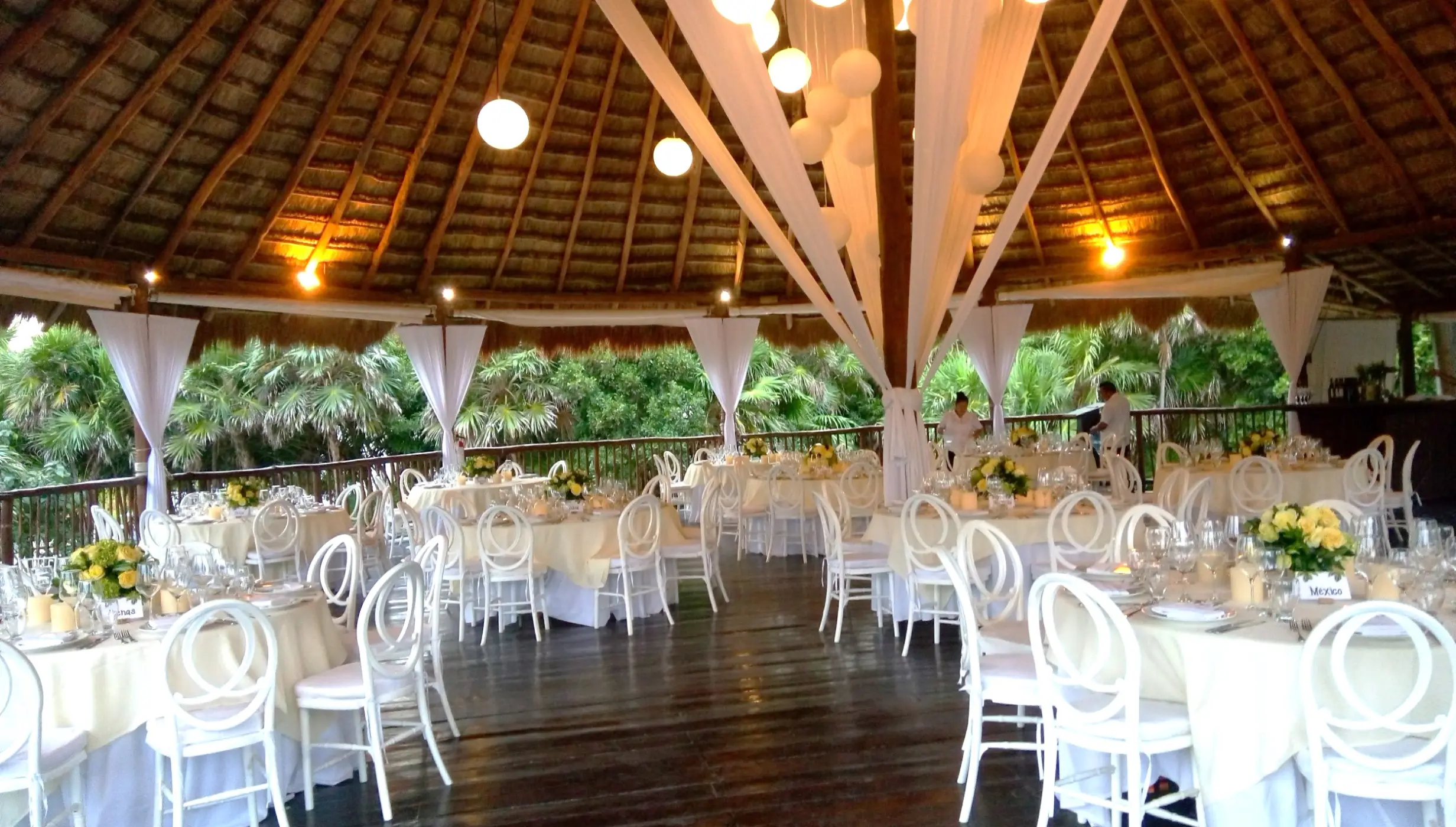palapa venue reception setup at Grand Sirenis Riviera Maya