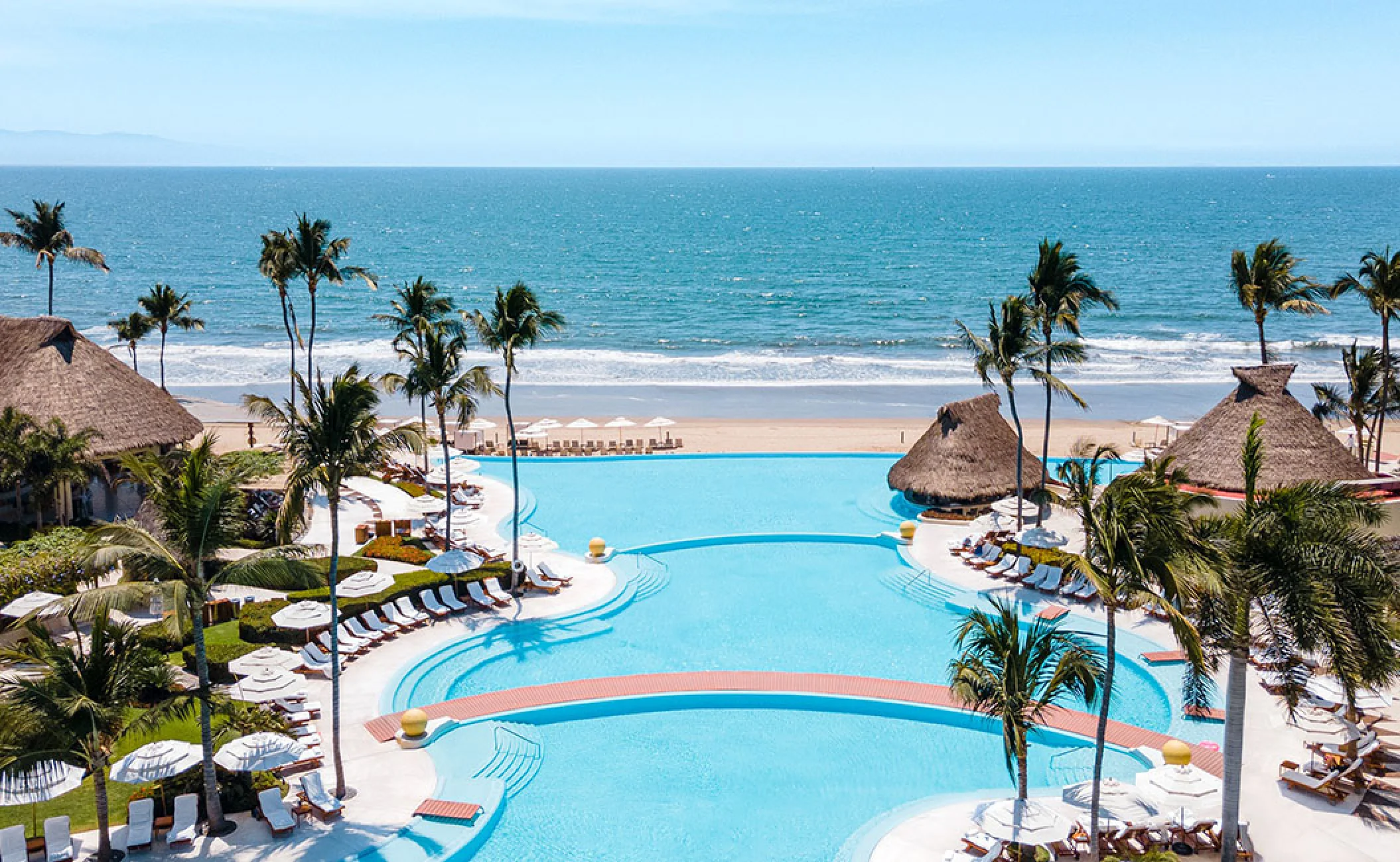 Beach and pools at Grand Velas Riviera Nayarit Resort.
