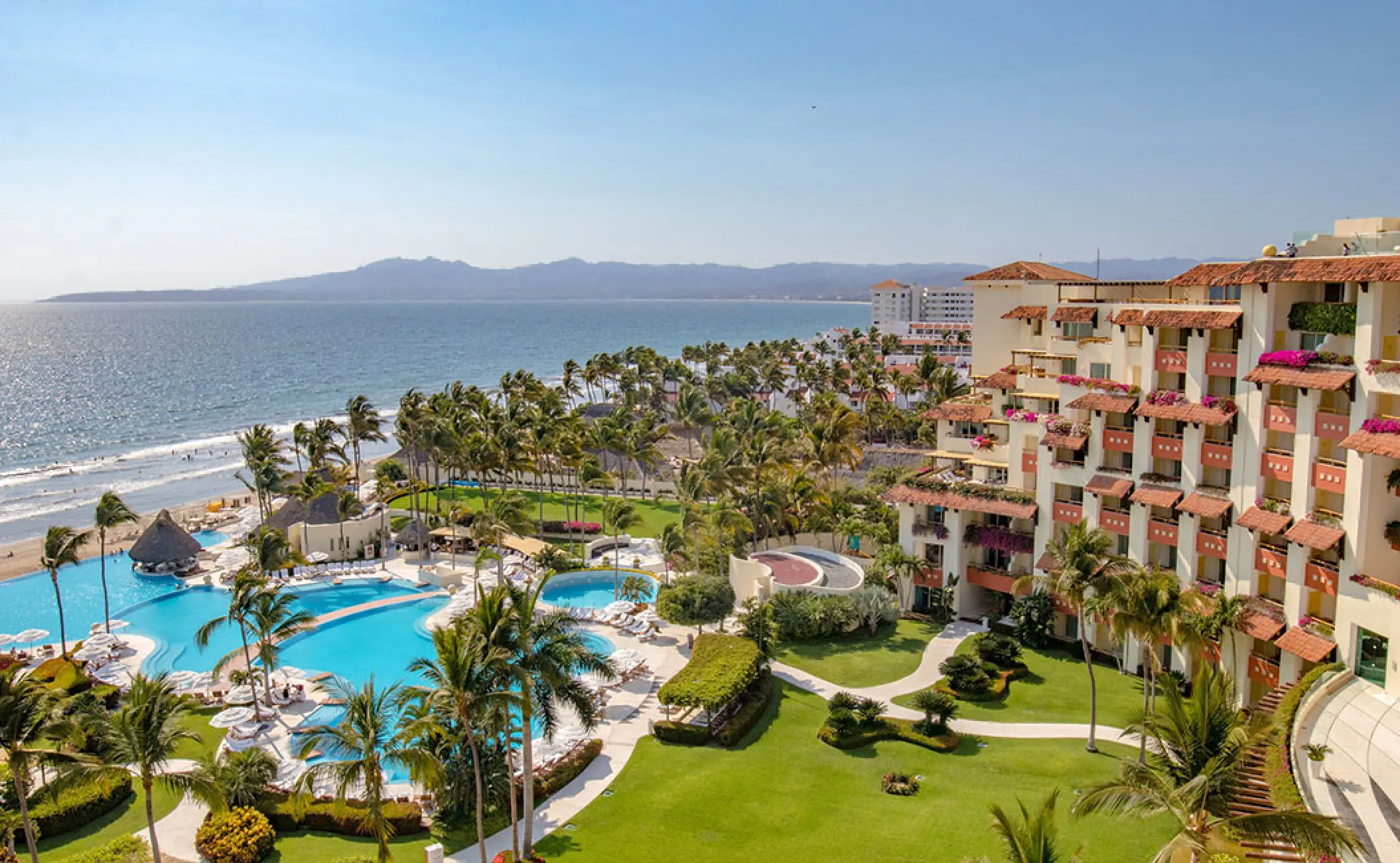 Grand Velas Riviera Nayarit beachfront grounds and pools, Puerto Vallarta