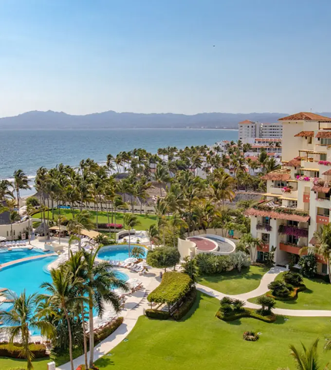 Grand Velas Riviera Nayarit beachfront grounds and pools, Puerto Vallarta