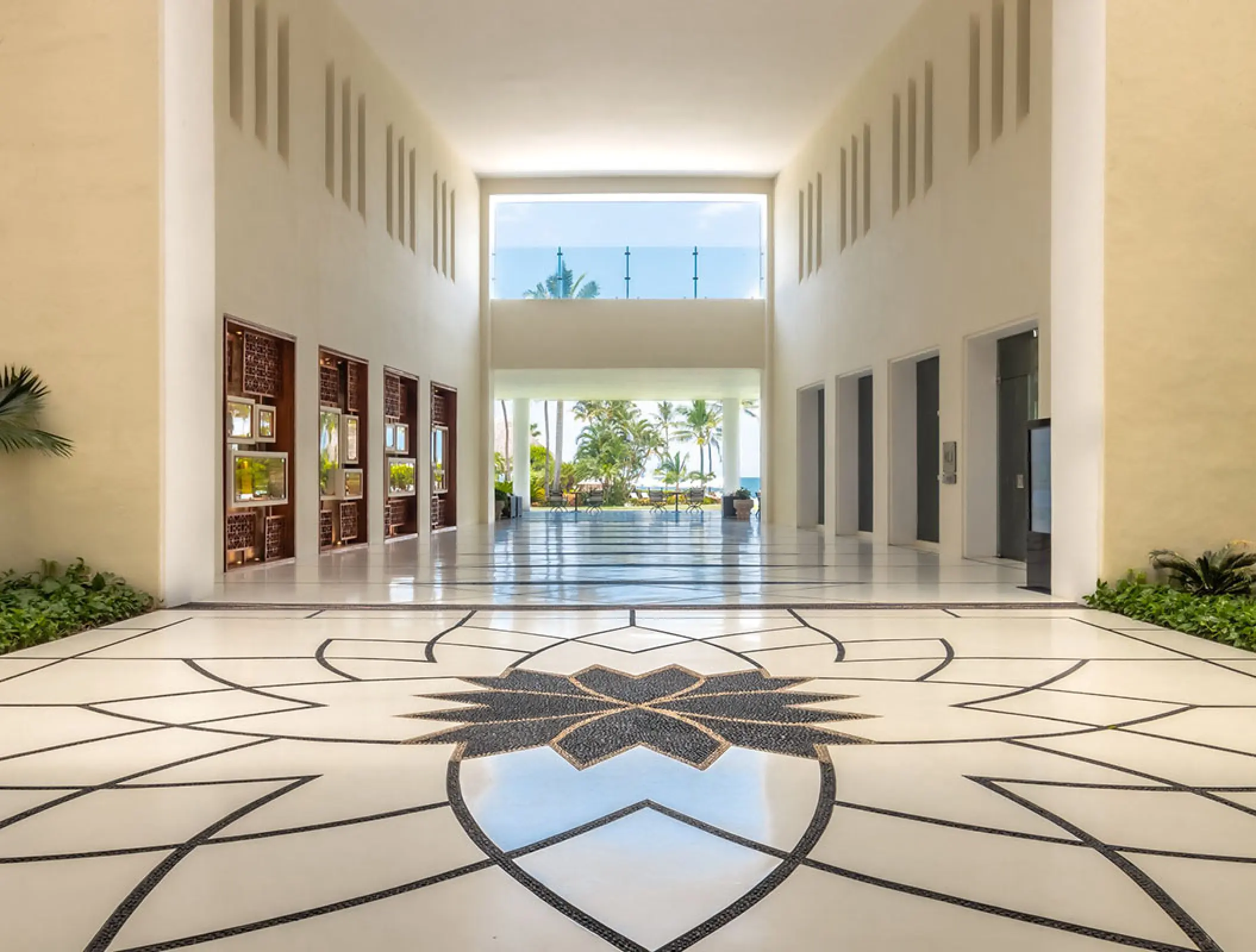 Modern lobby and shopping area at Grand Velas Riviera Nayarit, Puerto Vallarta