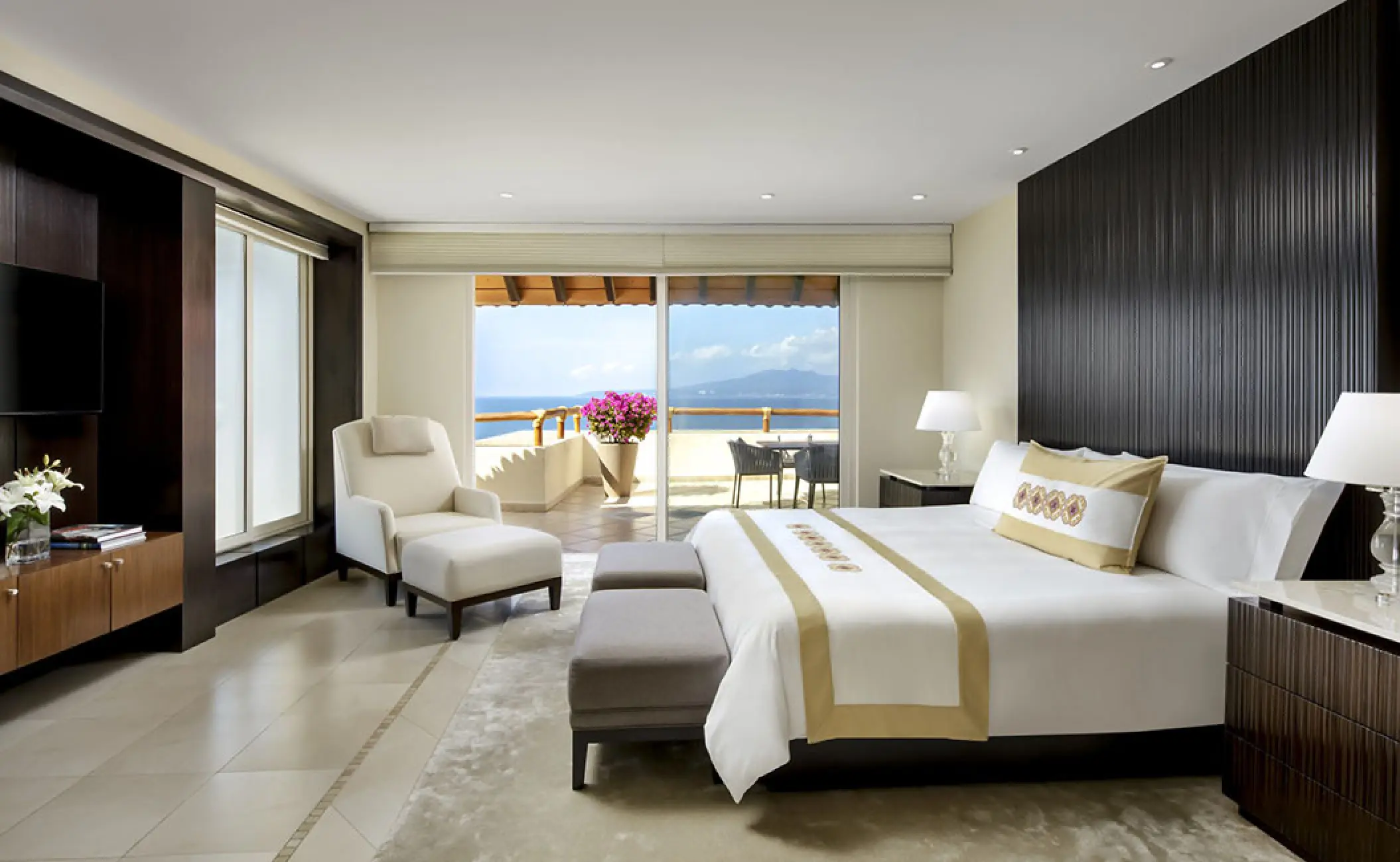 Master suite with ocean-view balcony at Grand Velas Riviera Nayarit, Puerto Vallarta
