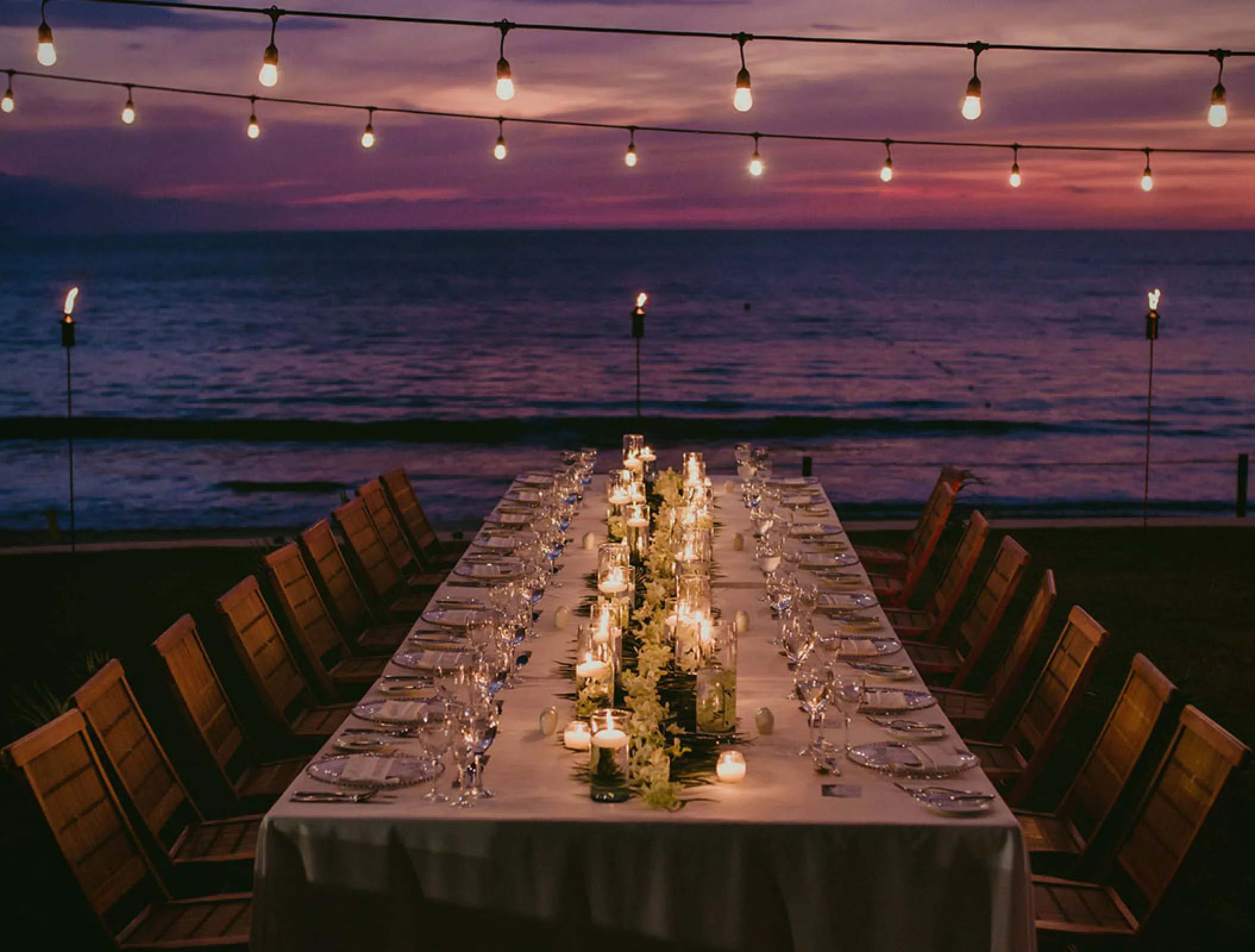 Wedding reception at the Ocean Garden wedding venue in Grand Velas Riviera Nayarit.