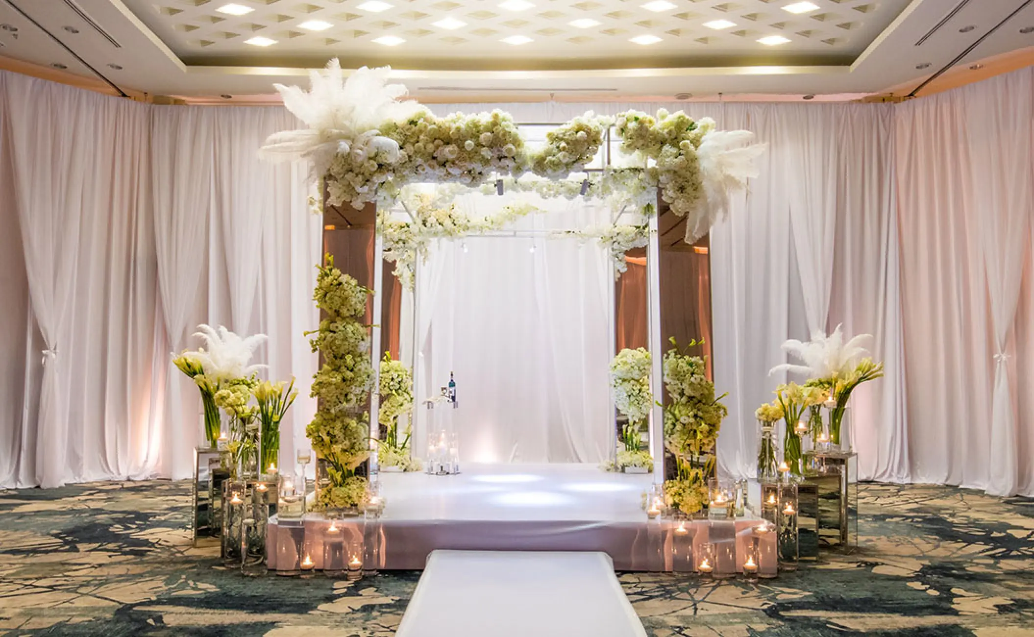 Ballroom wedding ceremony setup at Grand Velas Riviera Nayarit, Puerto Vallarta