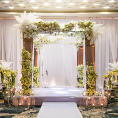 Ballroom wedding ceremony setup at Grand Velas Riviera Nayarit, Puerto Vallarta