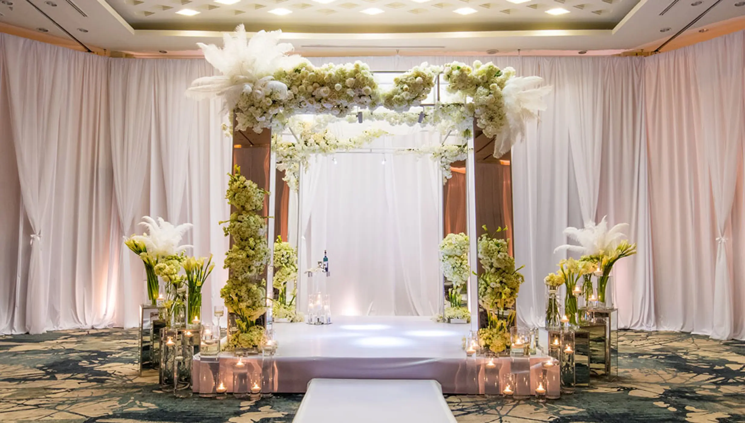 Ballroom wedding ceremony setup at Grand Velas Riviera Nayarit, Puerto Vallarta