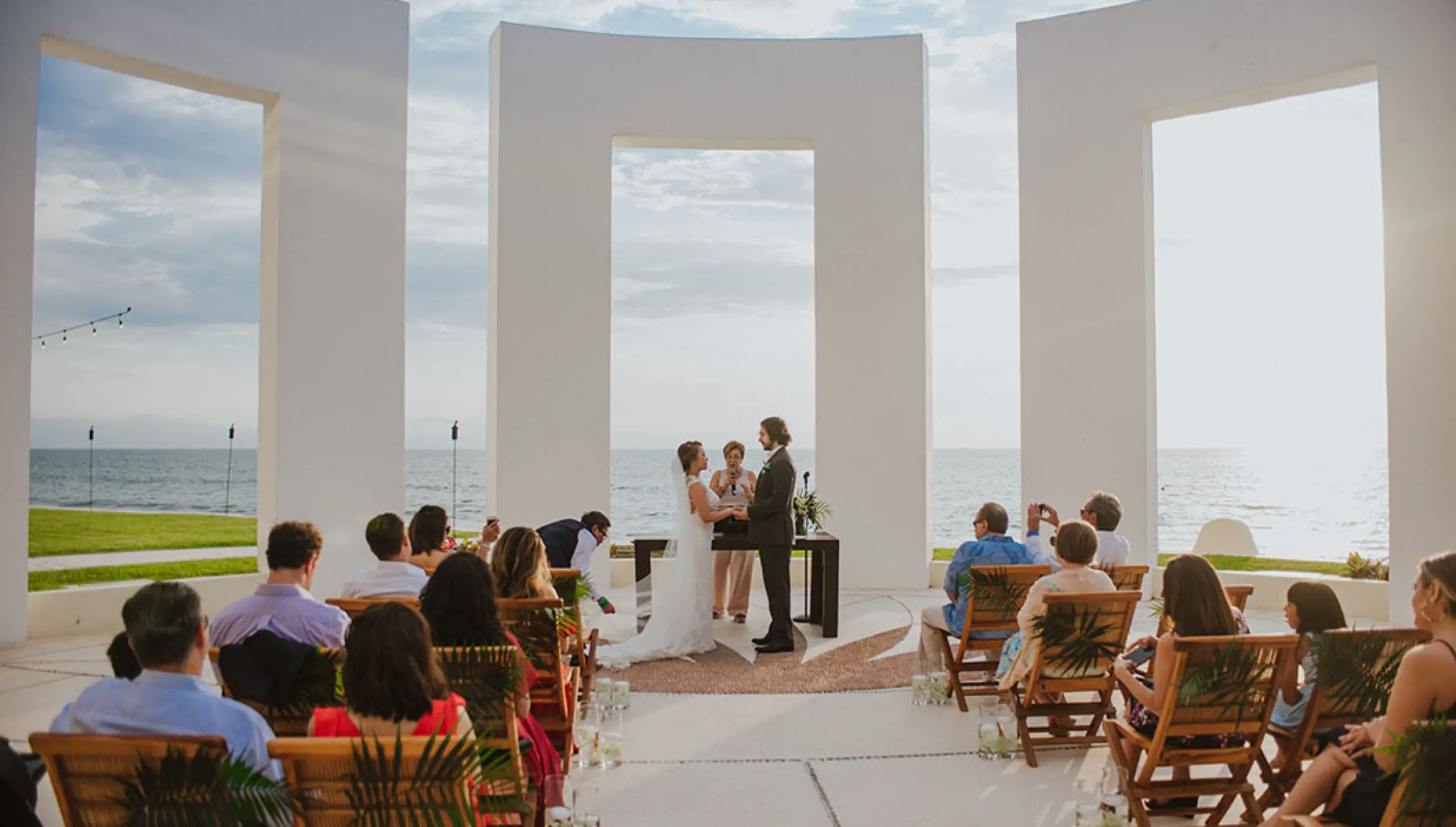 Outdoor wedding ceremony at Gazebo Terrace at Grand Velas Riviera Nayarit, Puerto Vallarta