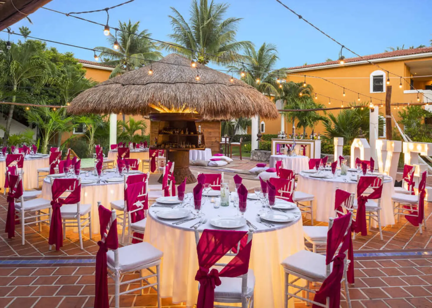 maya lounge venue reception setup at H10 Ocean Maya Royale