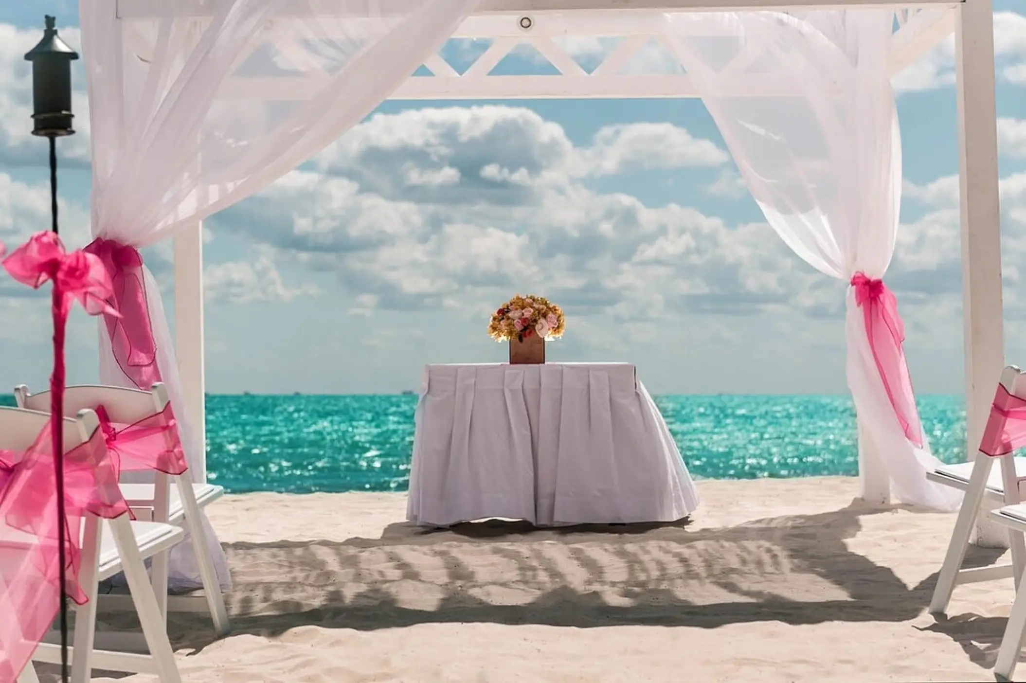 Beachfront wedding ceremony setup at H10 Ocean Maya Royale, Riviera Maya