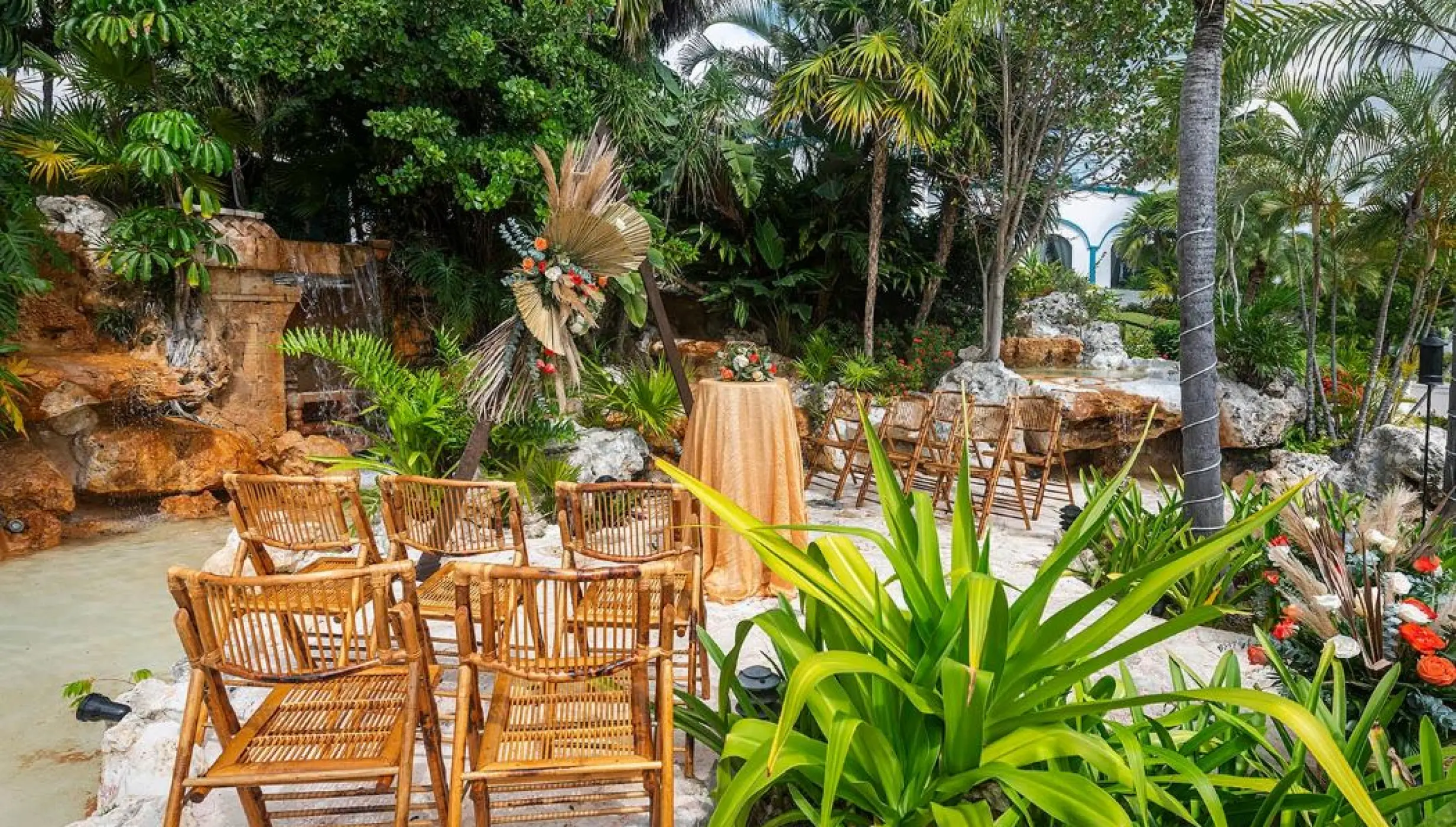 waterfalls venue at Ocean Maya Royale