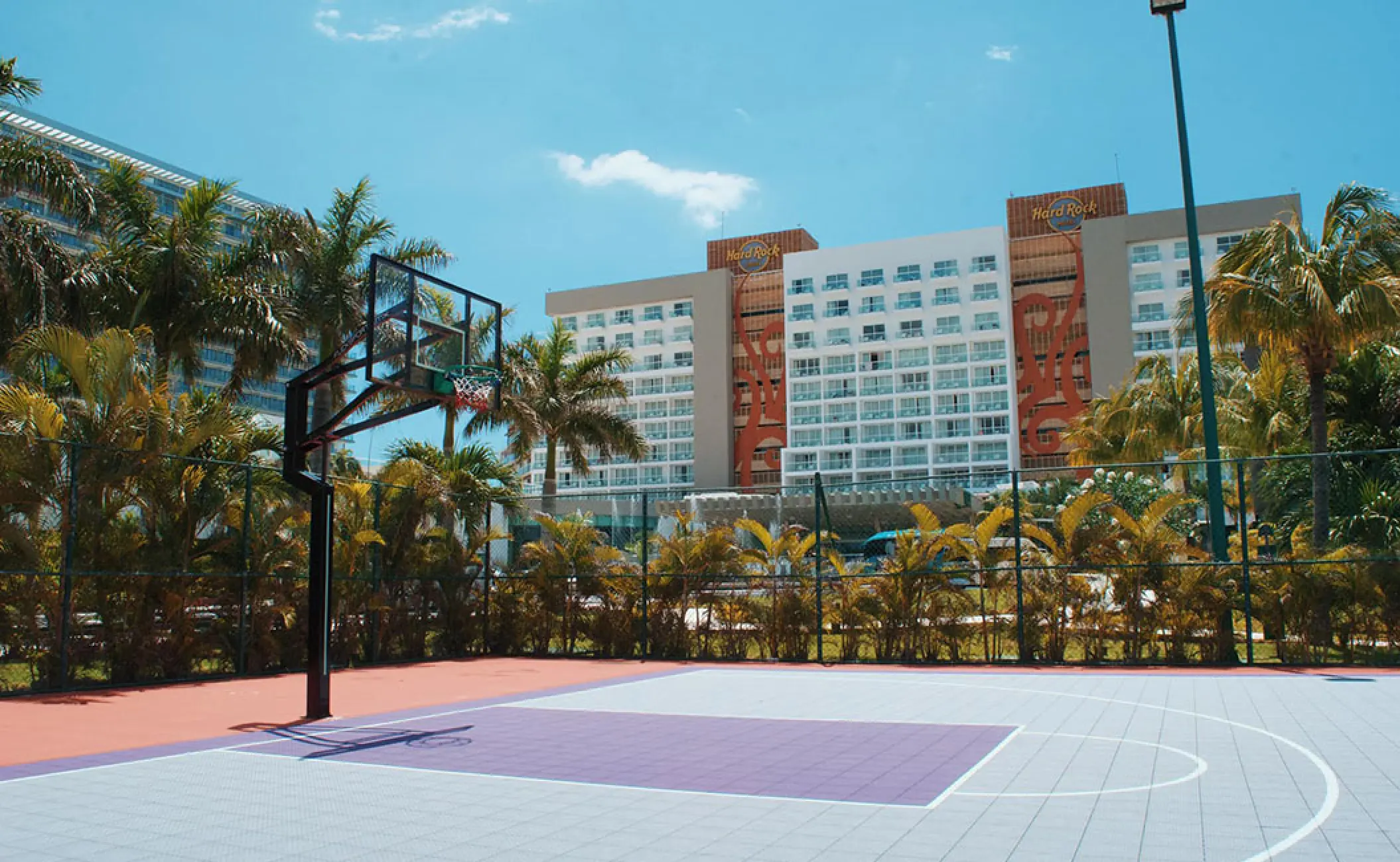 Outdoor basketball court at Hard Rock Cancun, Cancun