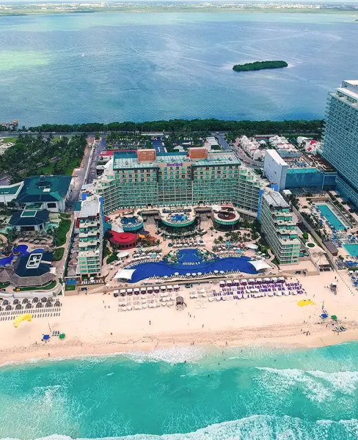Hard Rock Hotel Cancun Aerial Overview