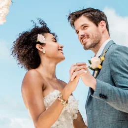groom and bride at hard rock hotel vallarta